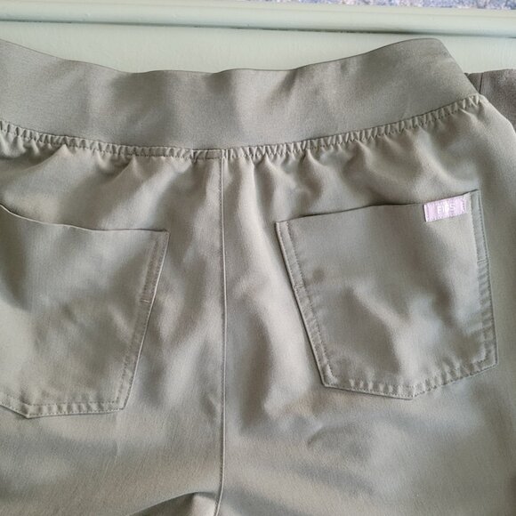 Moss Green Figs High Waisted Zamora Jogger Scrub Bottoms - Picture 3 of 6